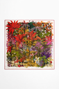 Foulard Temple oublié Carmin 70x70