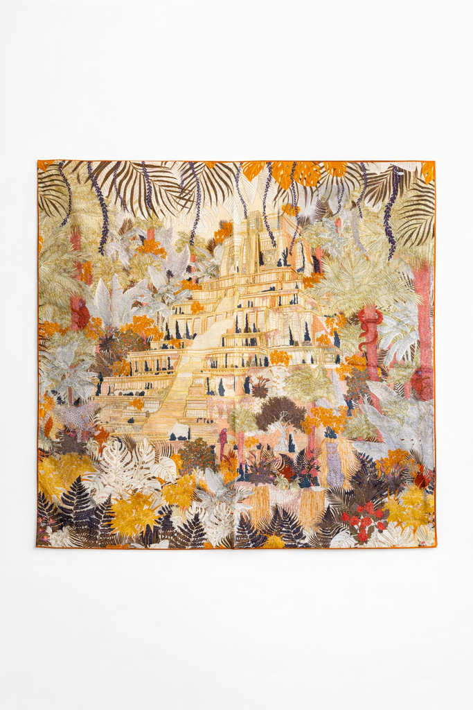 Foulard Temple Tropical Ocre