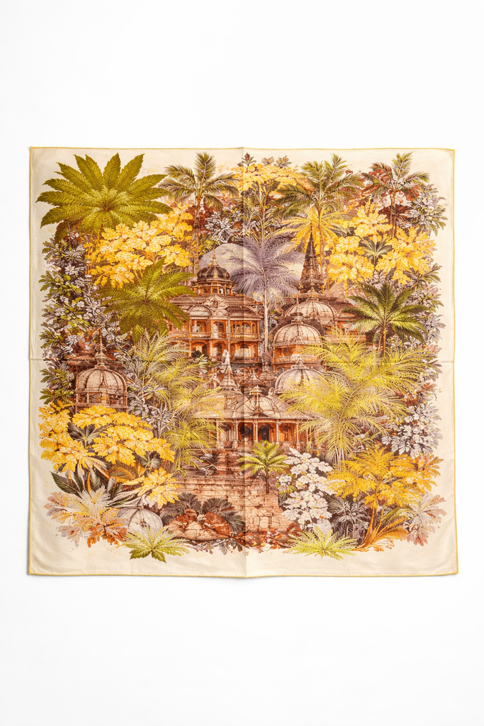 Foulard Temple oublié Vert Anis