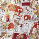 Foulard Boudoir Félin 70x70