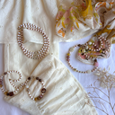 Pantalon dentelle brodé ivoire