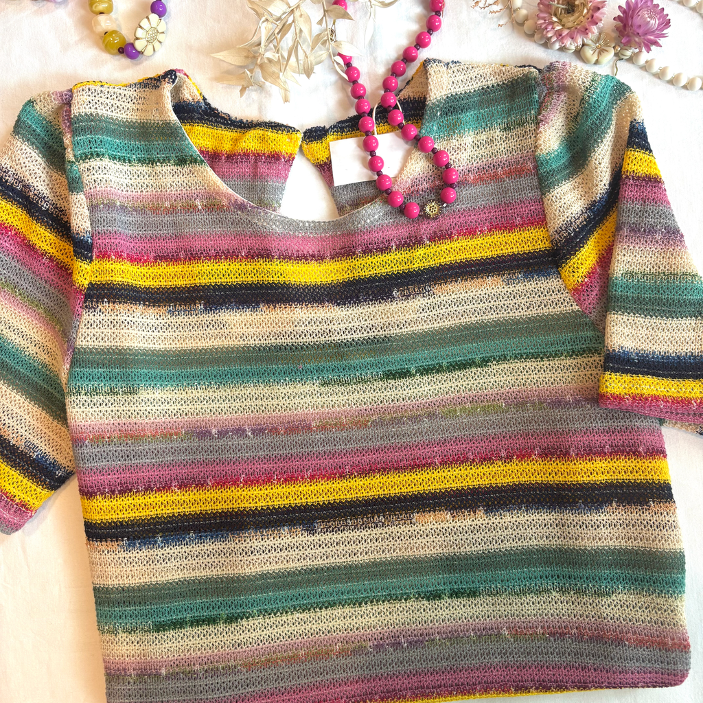 Top rayures multicolores